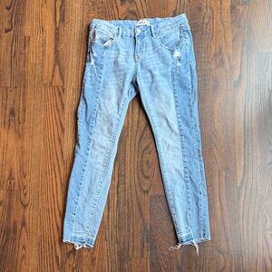 Women's Mica Los Angeles Denim Blue Jeans Size 29 frayed raw hem